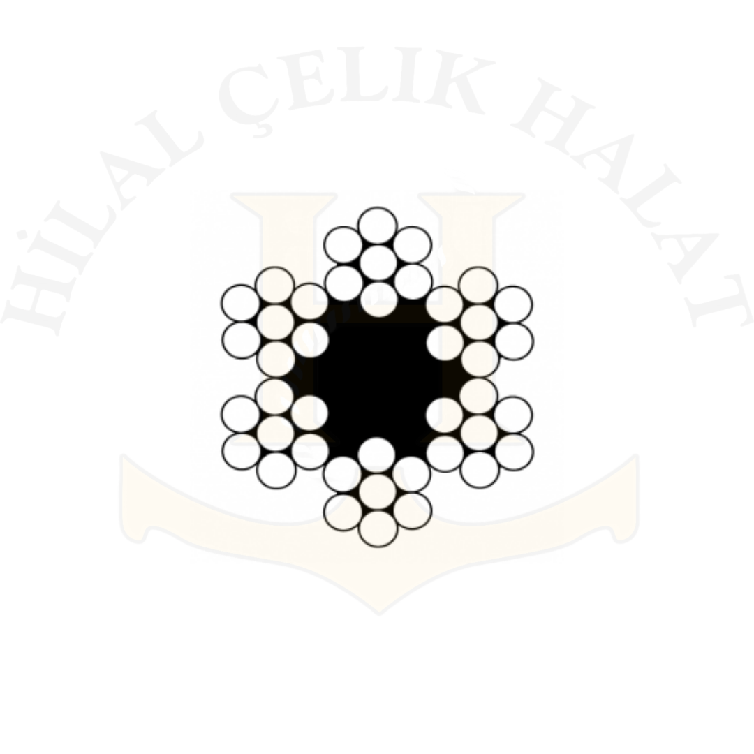 6x7 Kendir Özlü Çelik Halat