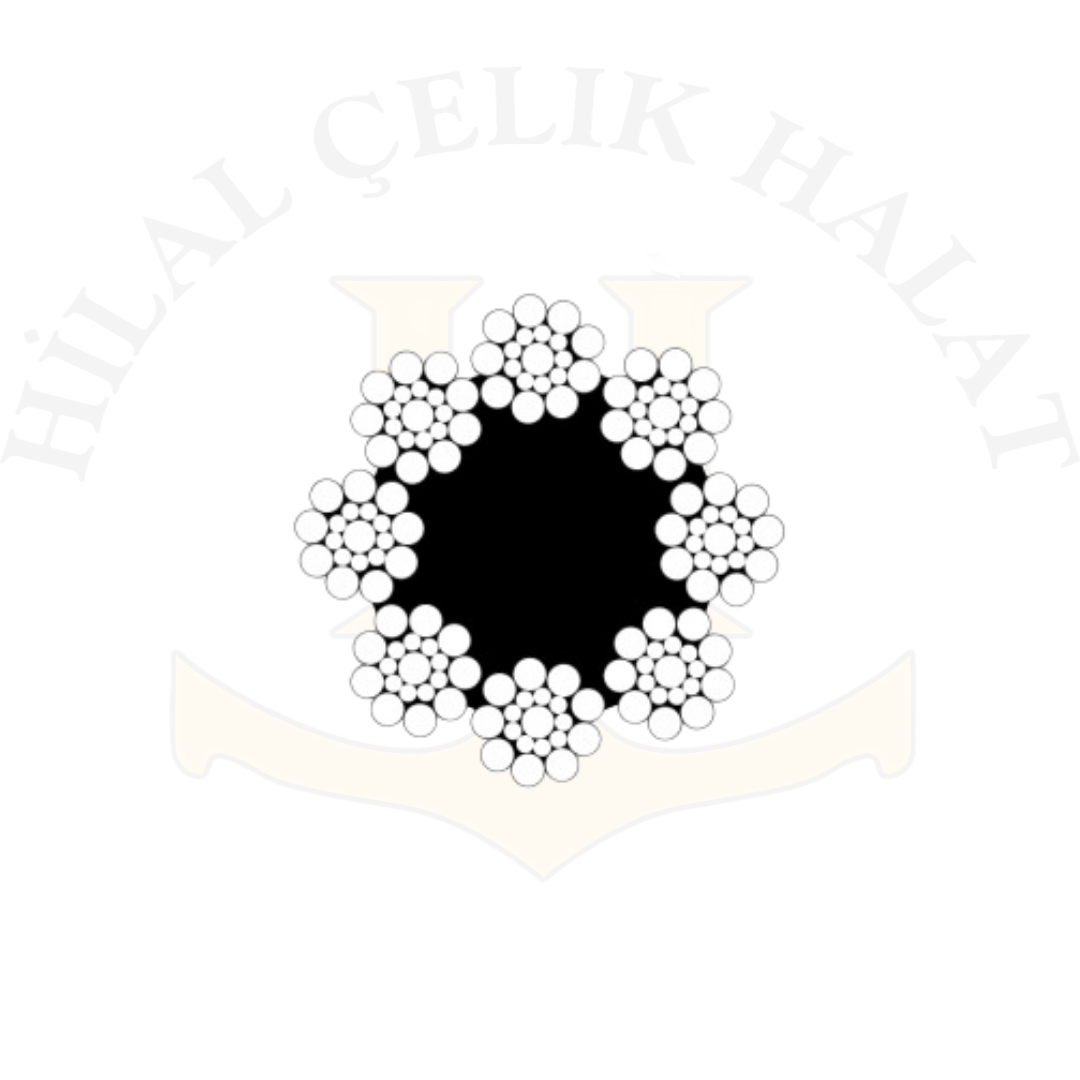 8x19 Kendir Özlü Çelik Halat