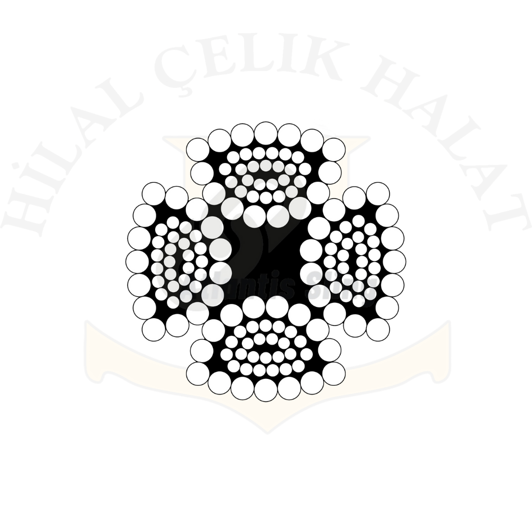 4x39 SES Kendir Özlü Çelik Halat